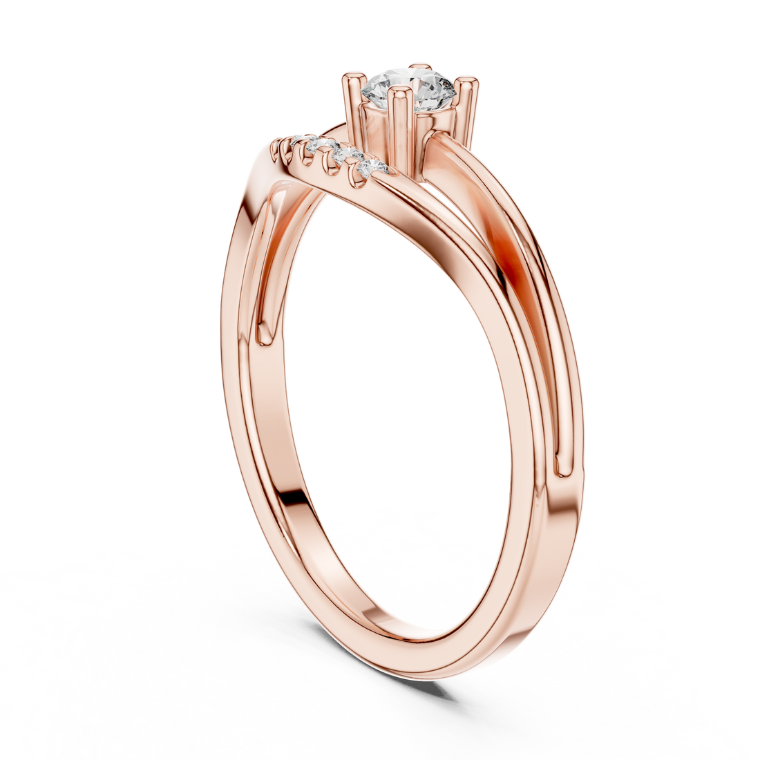 1336 - Solitaire Round Ring - White Gold