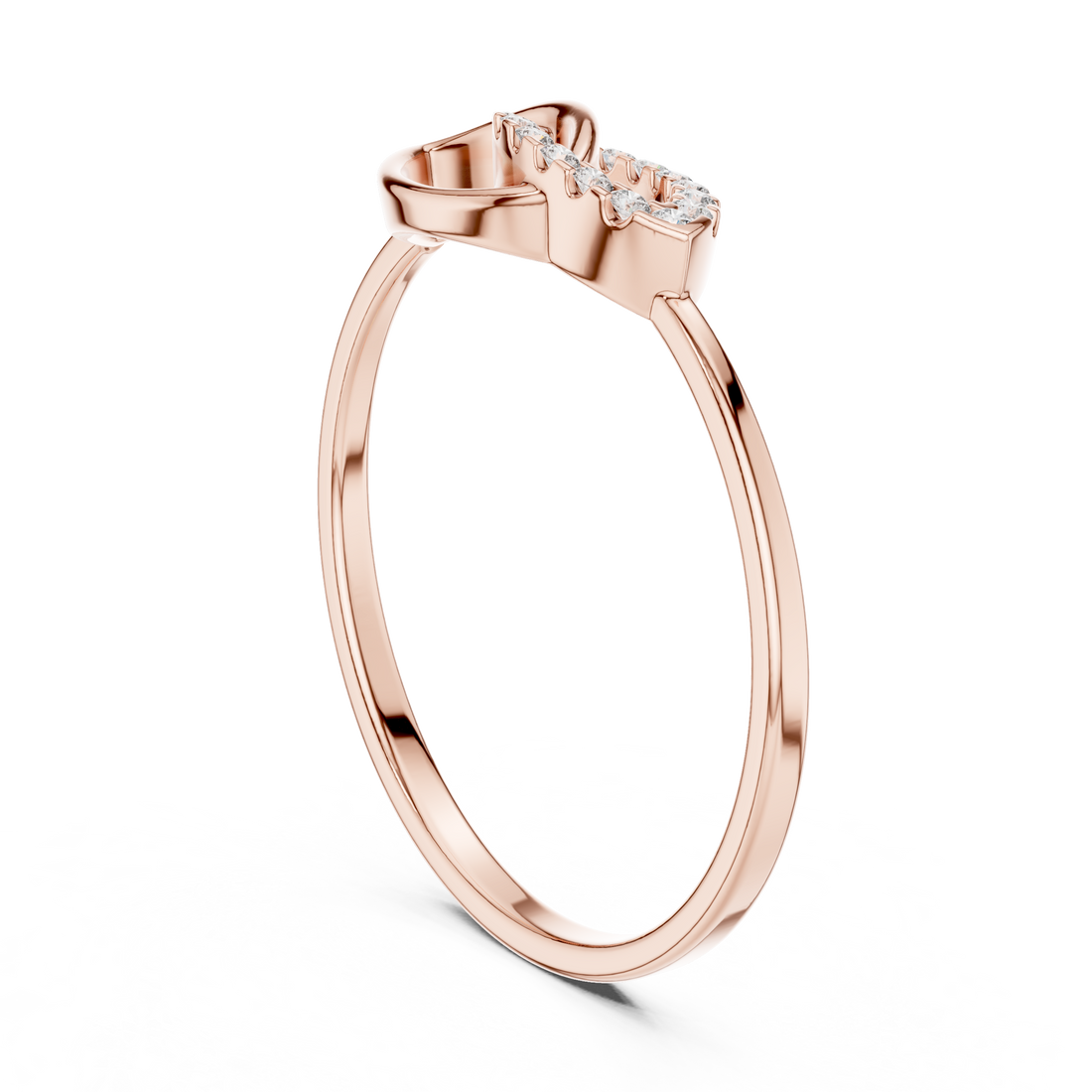 1 (245) - Fashion Round Ring - Rose Gold