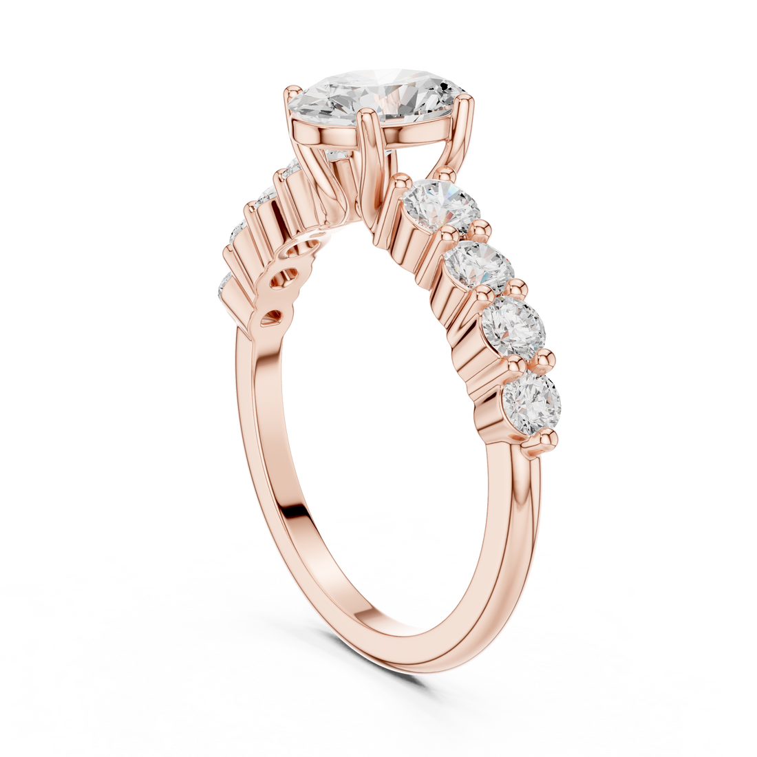 DDLR-1056 - Solitaire Oval Ring - White Gold