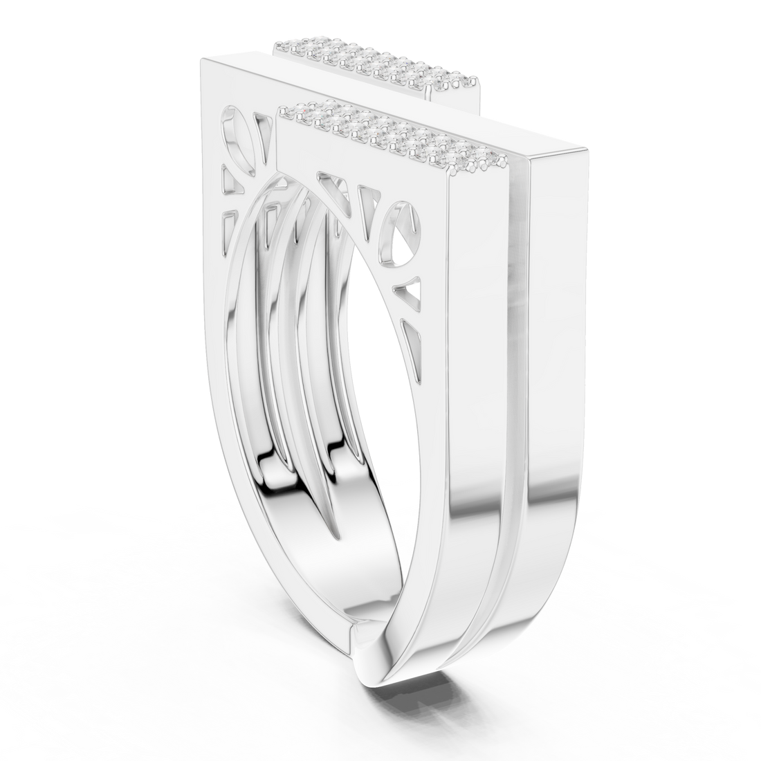 SBWR(32) - Fashion Round Ring - White Gold