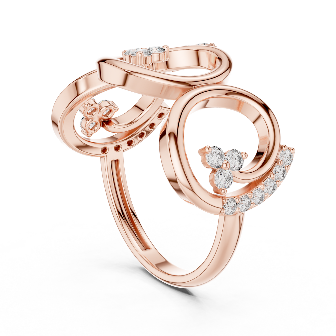 GHFTG - Fashion Round Ring - White Gold