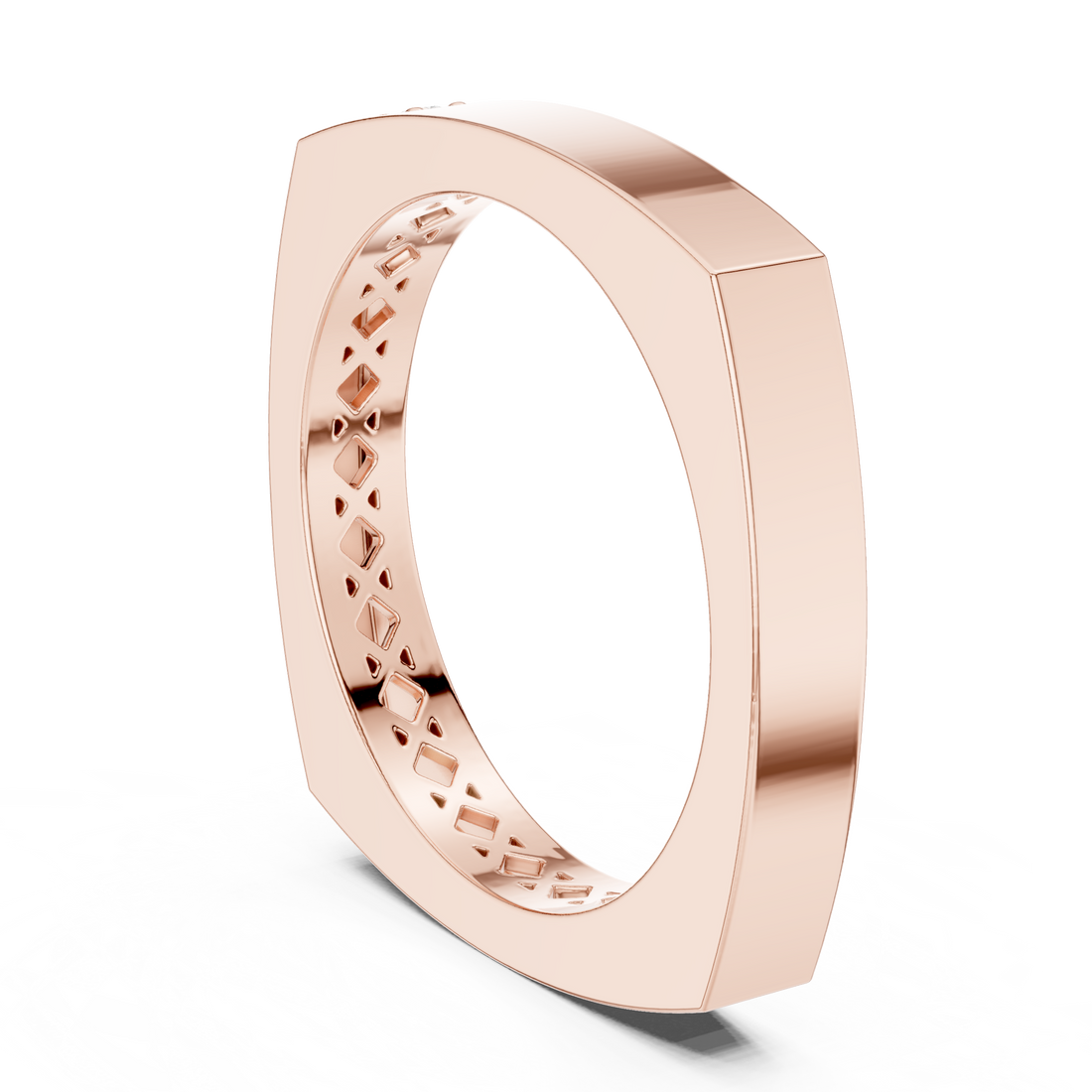 9#10046L - Fashion Round Ring - White Gold