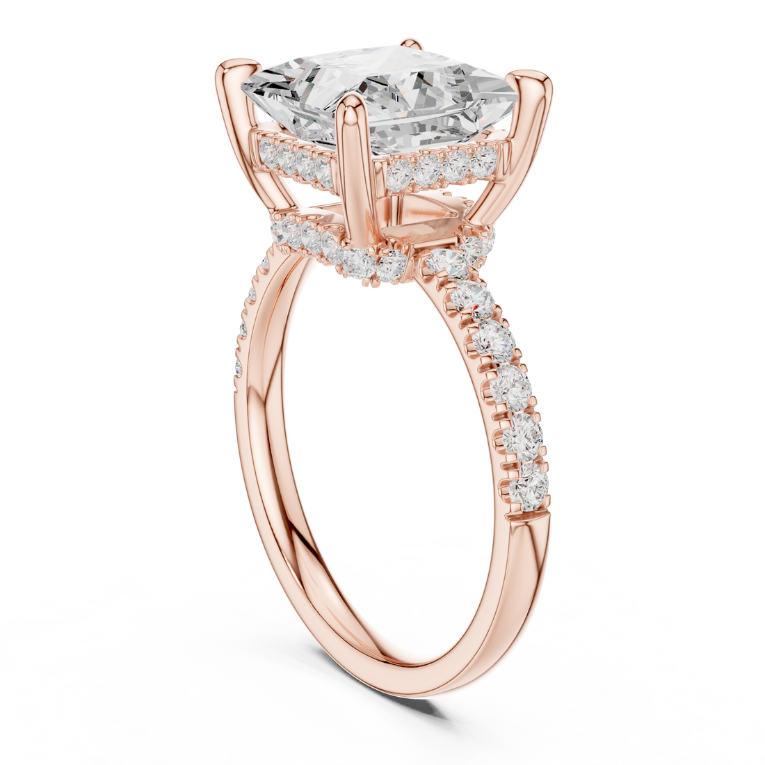 DDLR-259-PR - Solitaire Princess Ring - White Gold