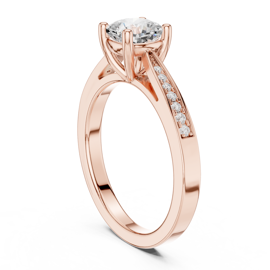 DDLR-524 - Solitaire Cushion Ring - White Gold