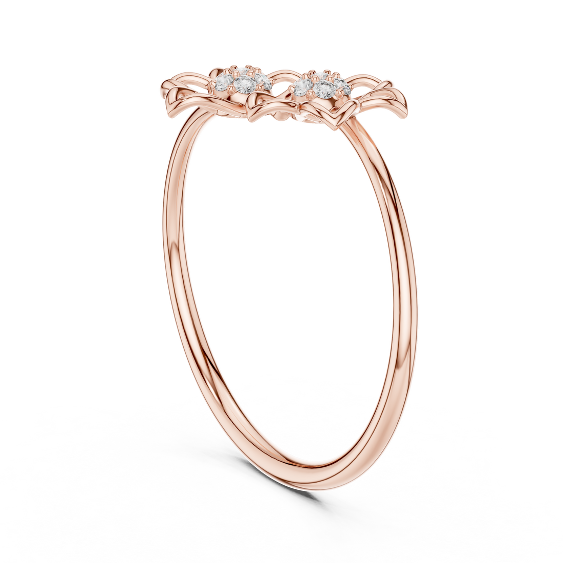 LR-01 (100) - Fashion Round Ring - White Gold