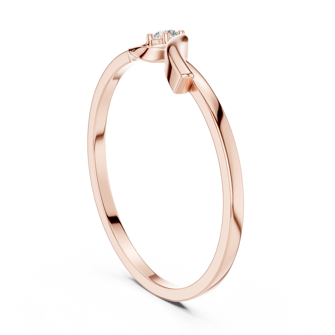 DR-6178 - Bypass Round Ring - White Gold