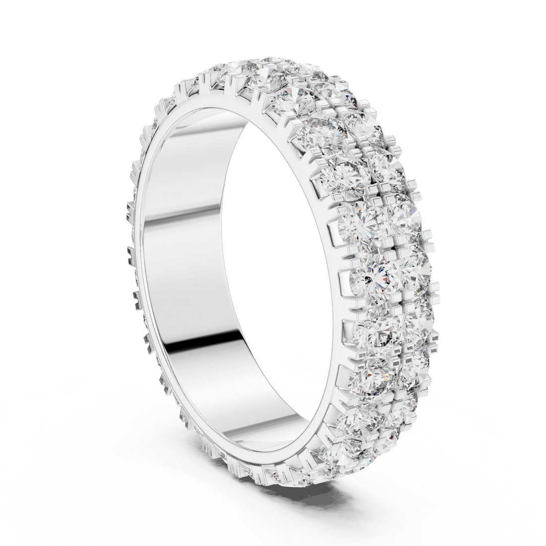 DDLR-223 - Eternity Round Ring - White Gold