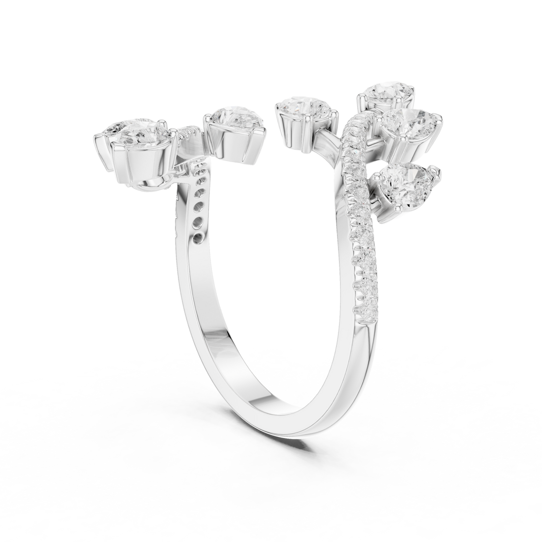 Fashion Ring - Pear | DDLR-852 - White Gold