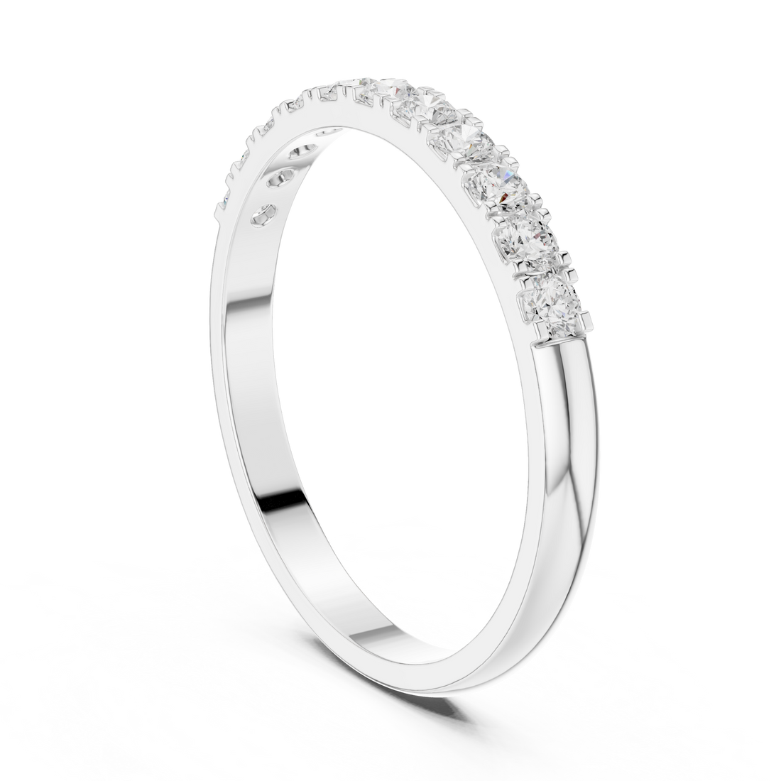HLR-86 - Eternity Round Ring - White Gold