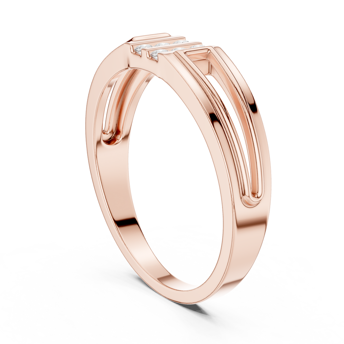 DR-6265 - Fashion Round Ring - White Gold