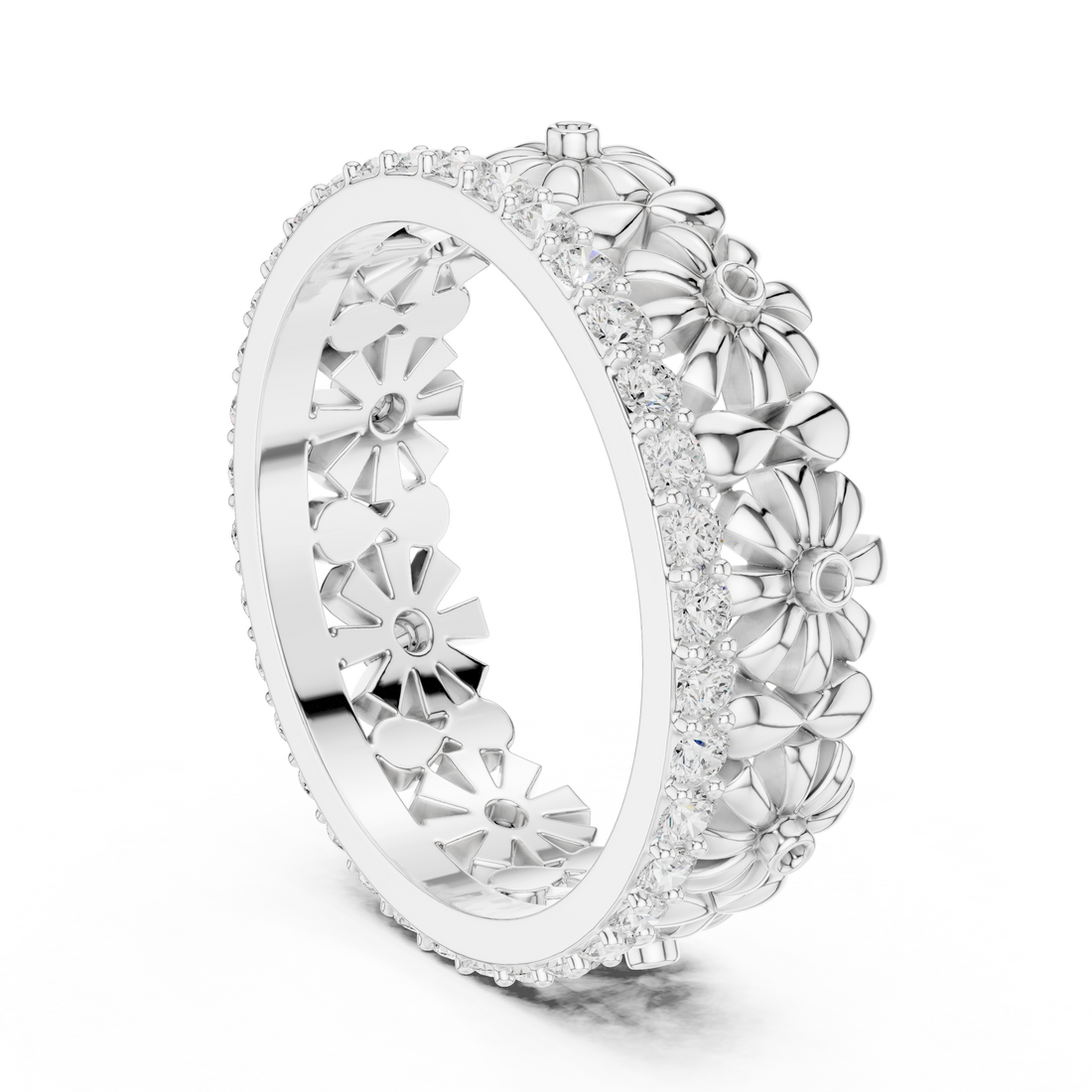 R42 - Fashion None Ring - White Gold
