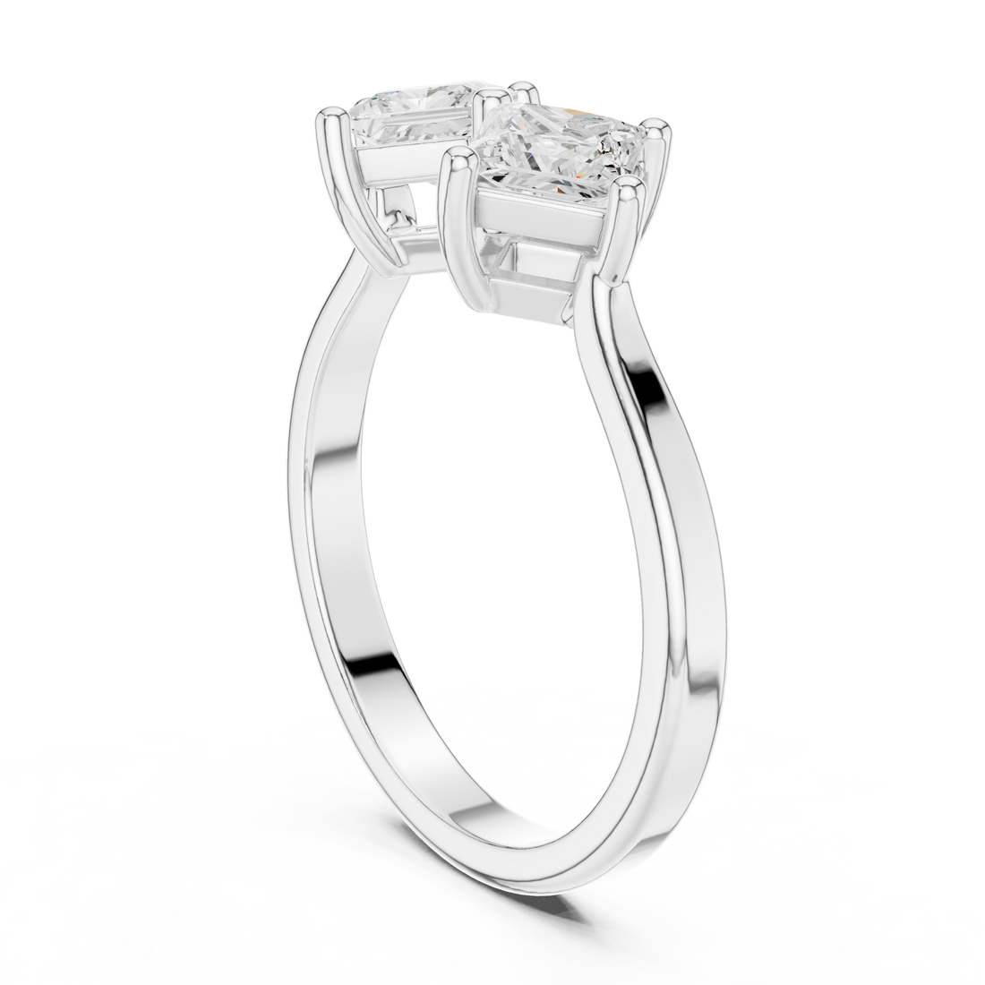 DDLR-490 - Bypass Princess Ring - White Gold