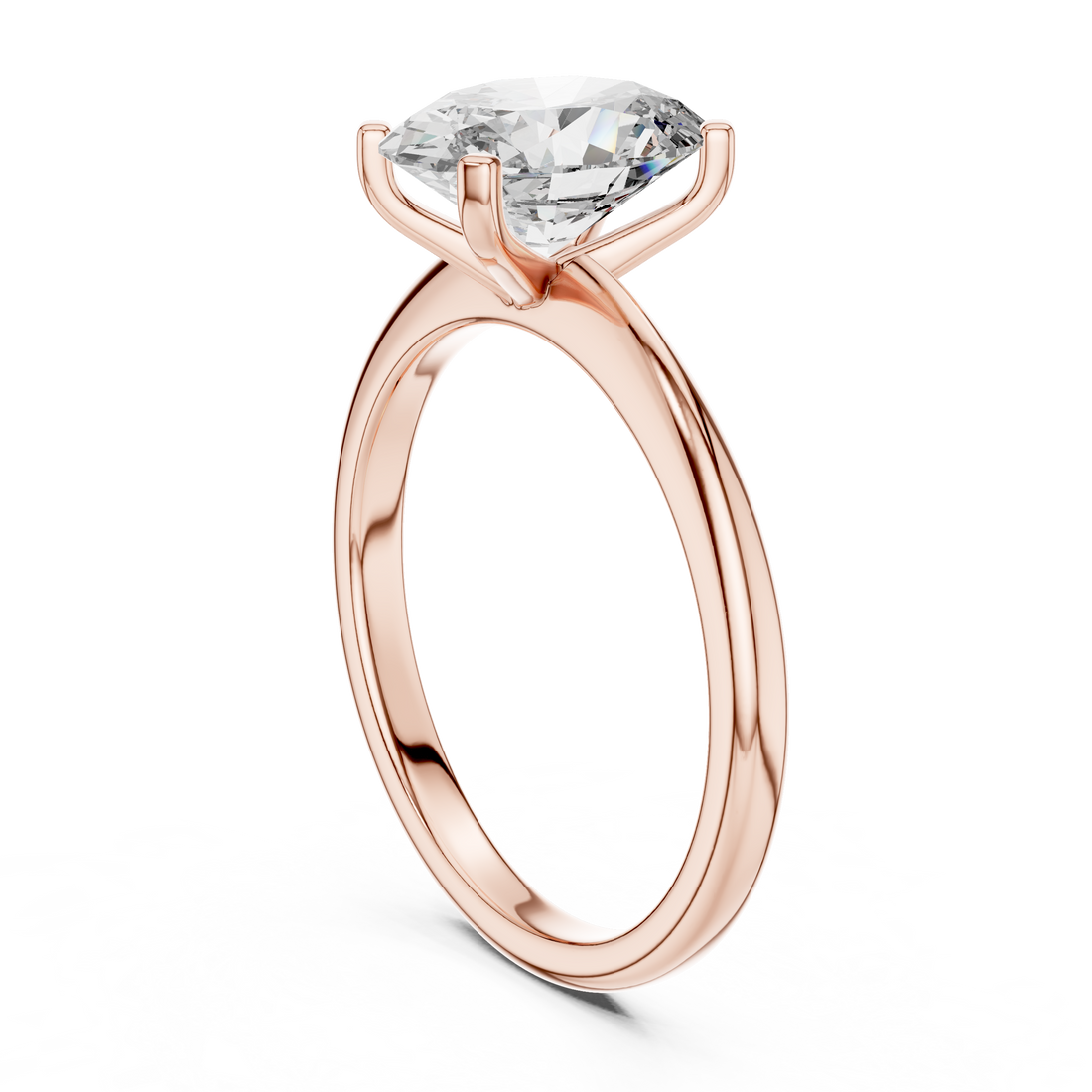 DDLR-071 - Solitaire Oval Ring - White Gold