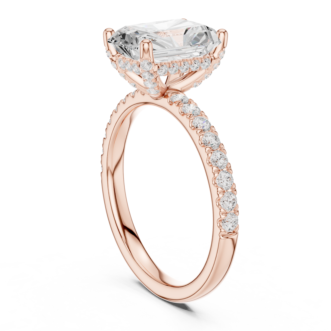 DDLR-161-RA - Solitaire Radiant Ring - White Gold