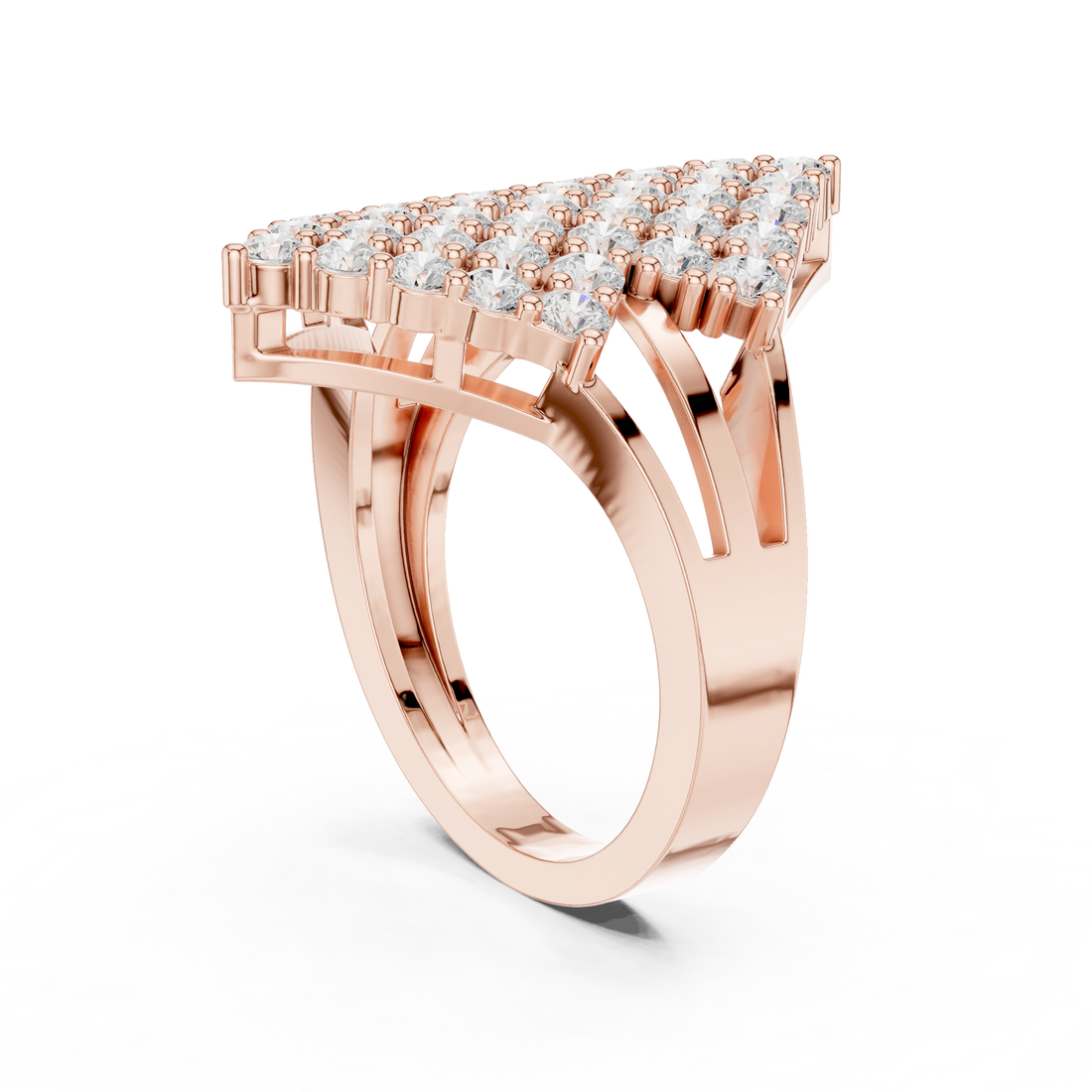DDLR-463 - Fashion Round Ring - White Gold
