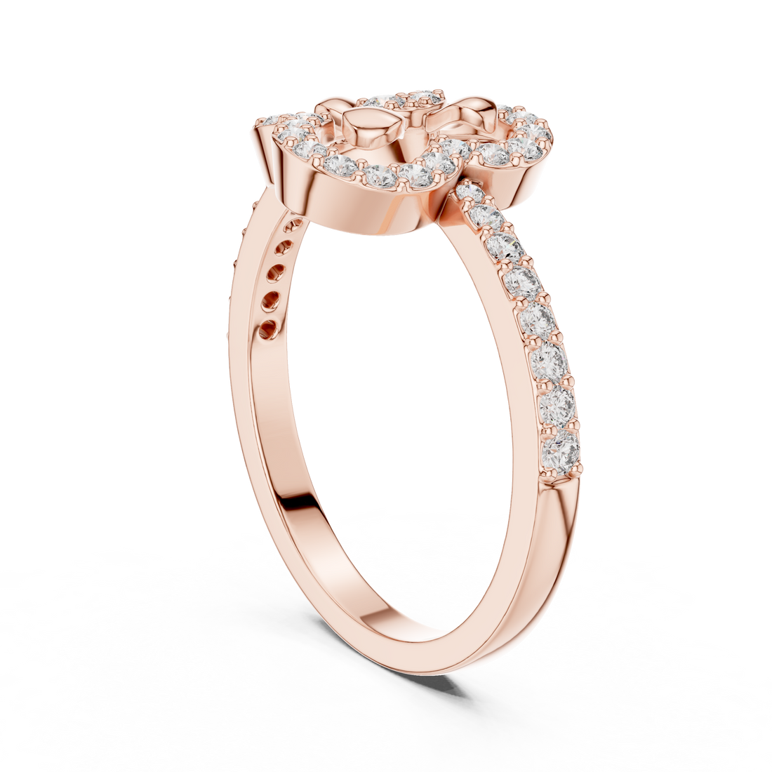 LR-01 (69) - Fashion None Ring - White Gold