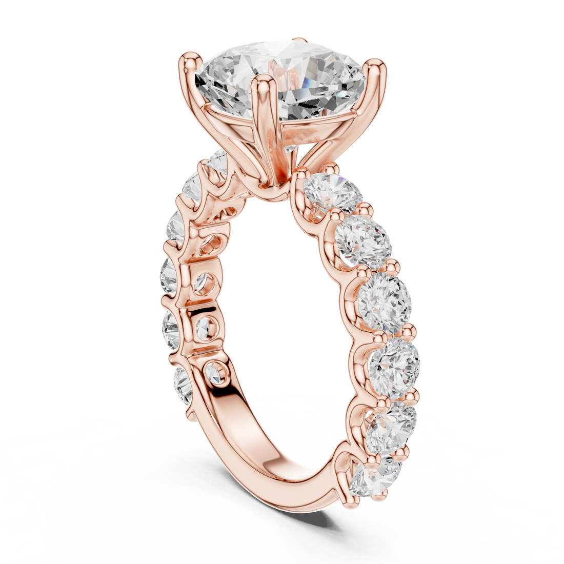 DDLR-087- CU - Solitaire Cushion Ring - White Gold