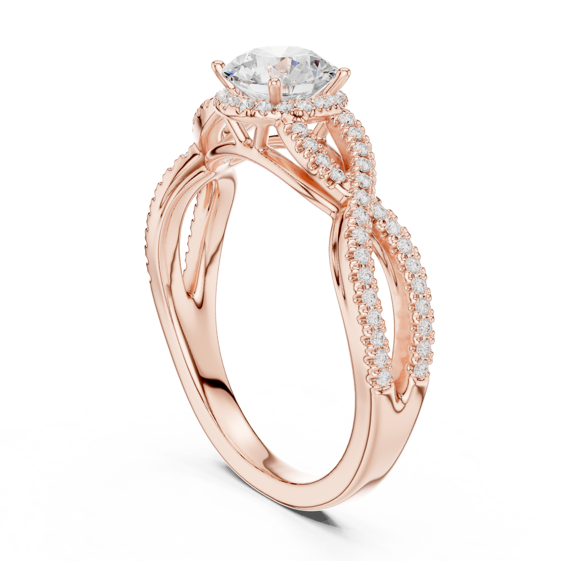 LR-0232 - Solitaire Round Ring - White Gold