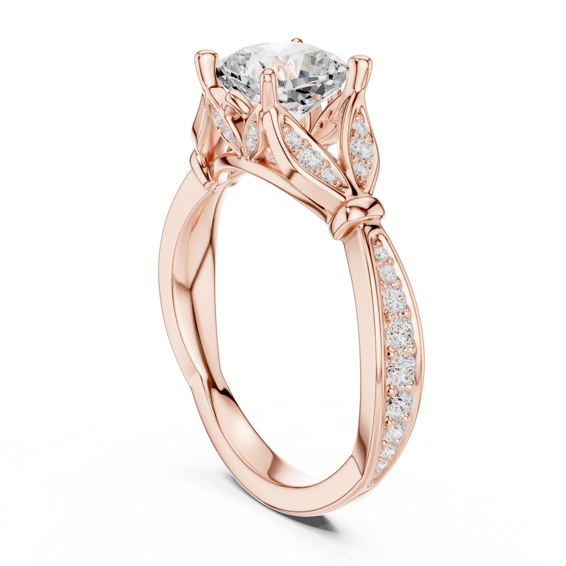 DDLR-257 - CU - Vintage Cushion Ring - White Gold