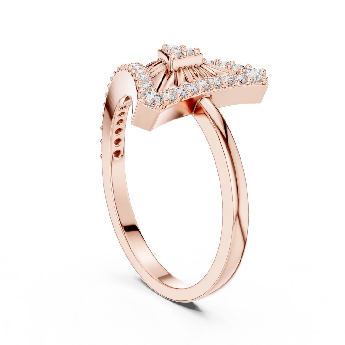 LR-01 (87) - Fashion None Ring - White Gold