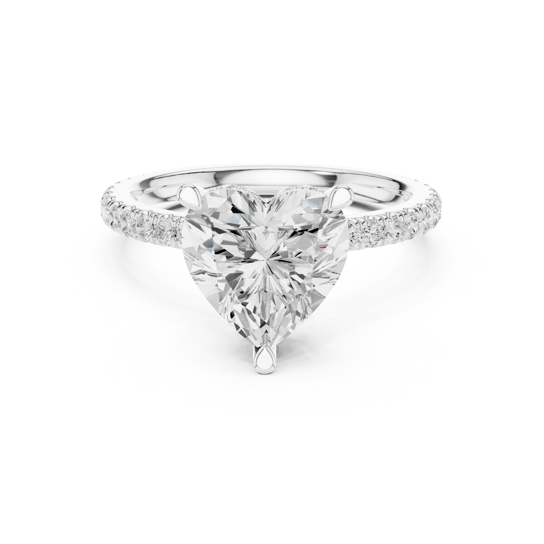 Solitaire Ring - Heart | DDLR-1018 - Rose Gold