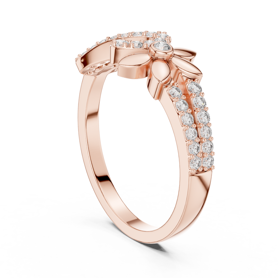 LR-01 (78) - Fashion Round Ring - White Gold