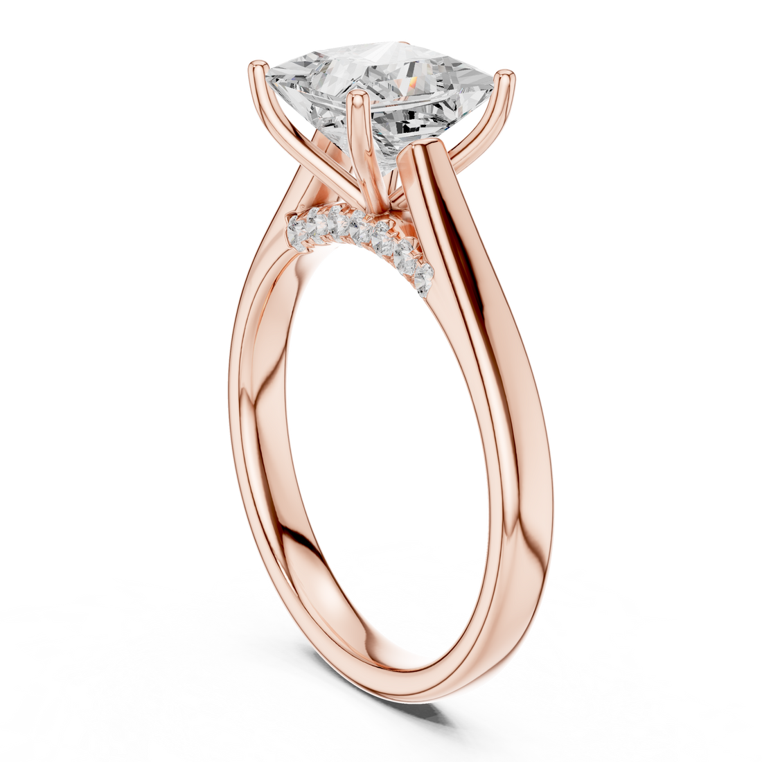 Solitaire Ring - Princess | 18 PRI - White Gold