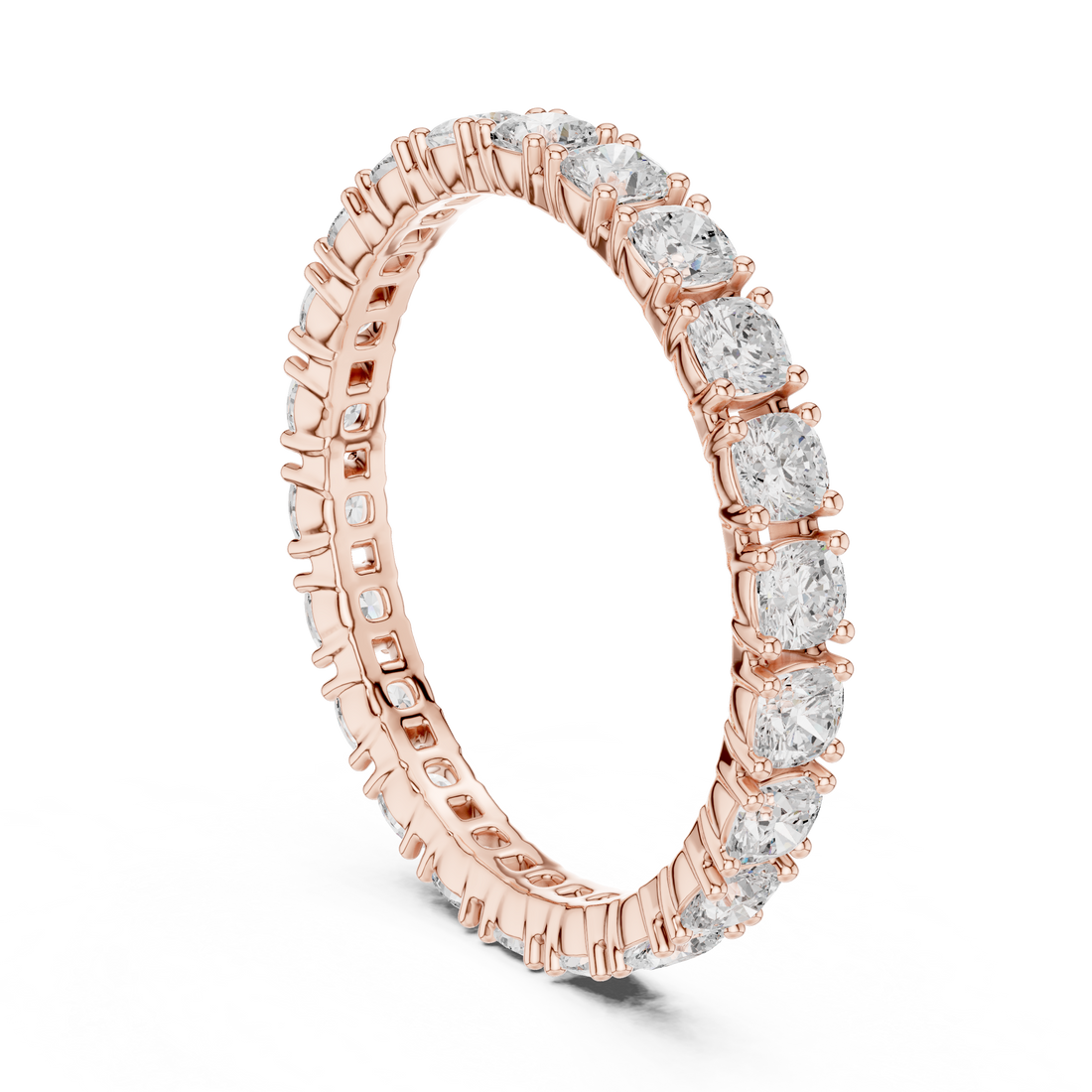 DDLR-623 - Eternity Cushion Ring - White Gold