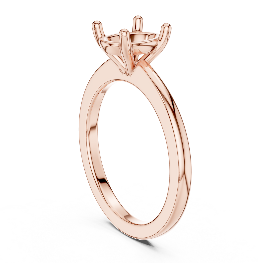 DDLR-032-OV - Solitaire Oval Ring - White Gold