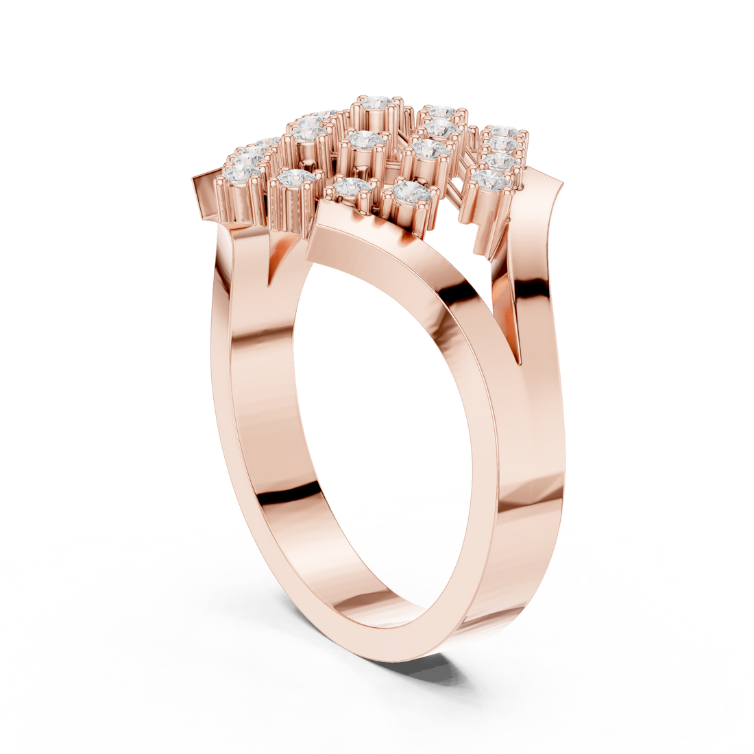 DDLR-461 - Fashion Round Ring - White Gold
