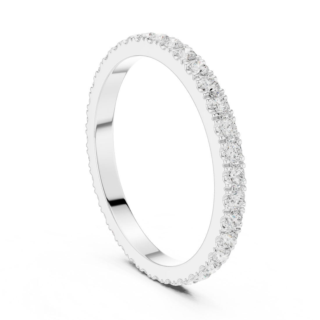 DDLR-1115 - Eternity Round Ring - White Gold