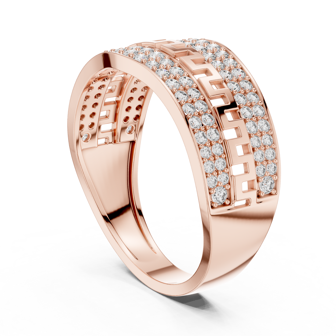 LR-01 (16) - Fashion None Ring - White Gold