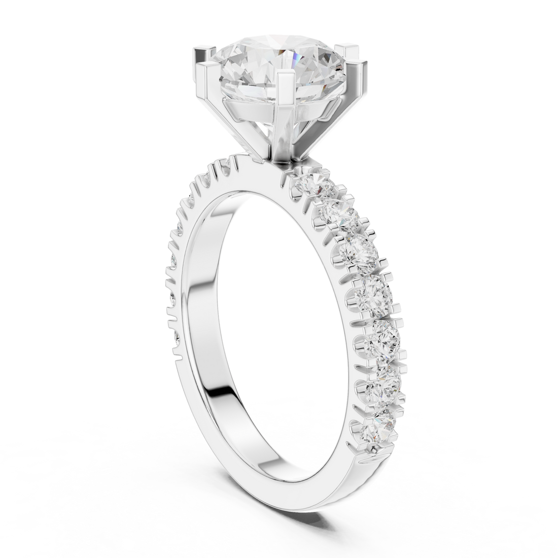 Fashion Ring - Round | DDLR-722 - White Gold