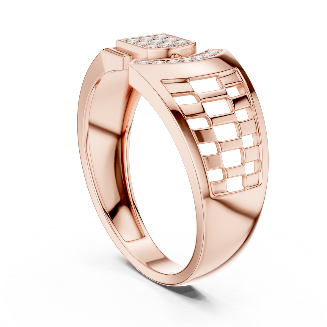 LR-01 (4) - Fashion Round Ring - White Gold