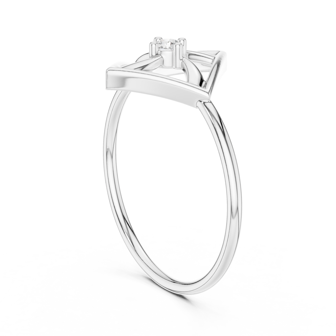 DR-6250 - Fashion Round Ring - White Gold