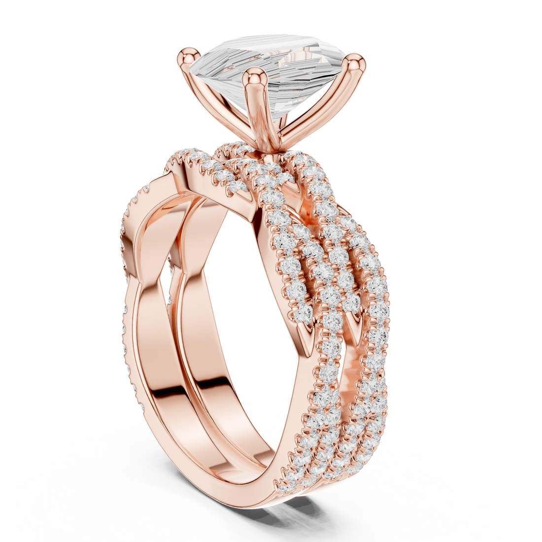 DDLR-300-OV - Fashion Oval Ring - White Gold