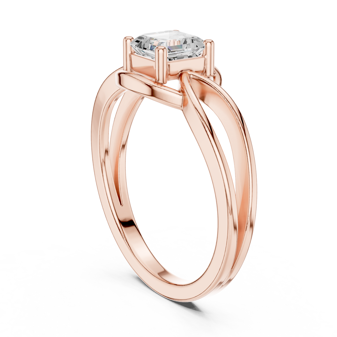 DDLR-499 - Solitaire Emerald Ring - White Gold