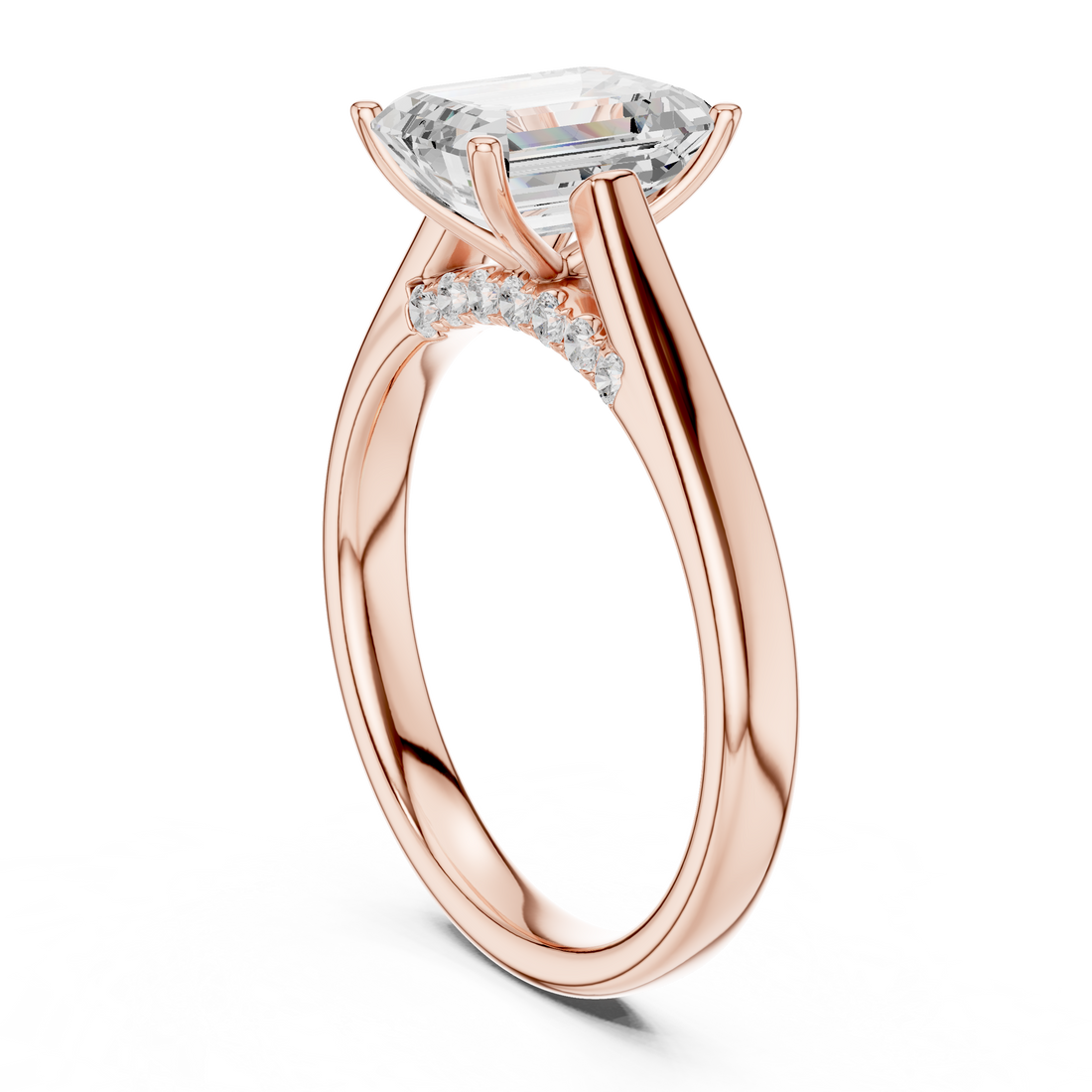 Solitaire Ring - Emerald | 18 EM - White Gold