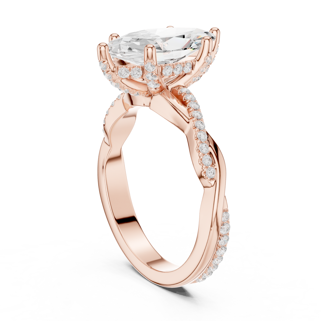 DDLR-160-MQ - Solitaire Marquise Ring - White Gold
