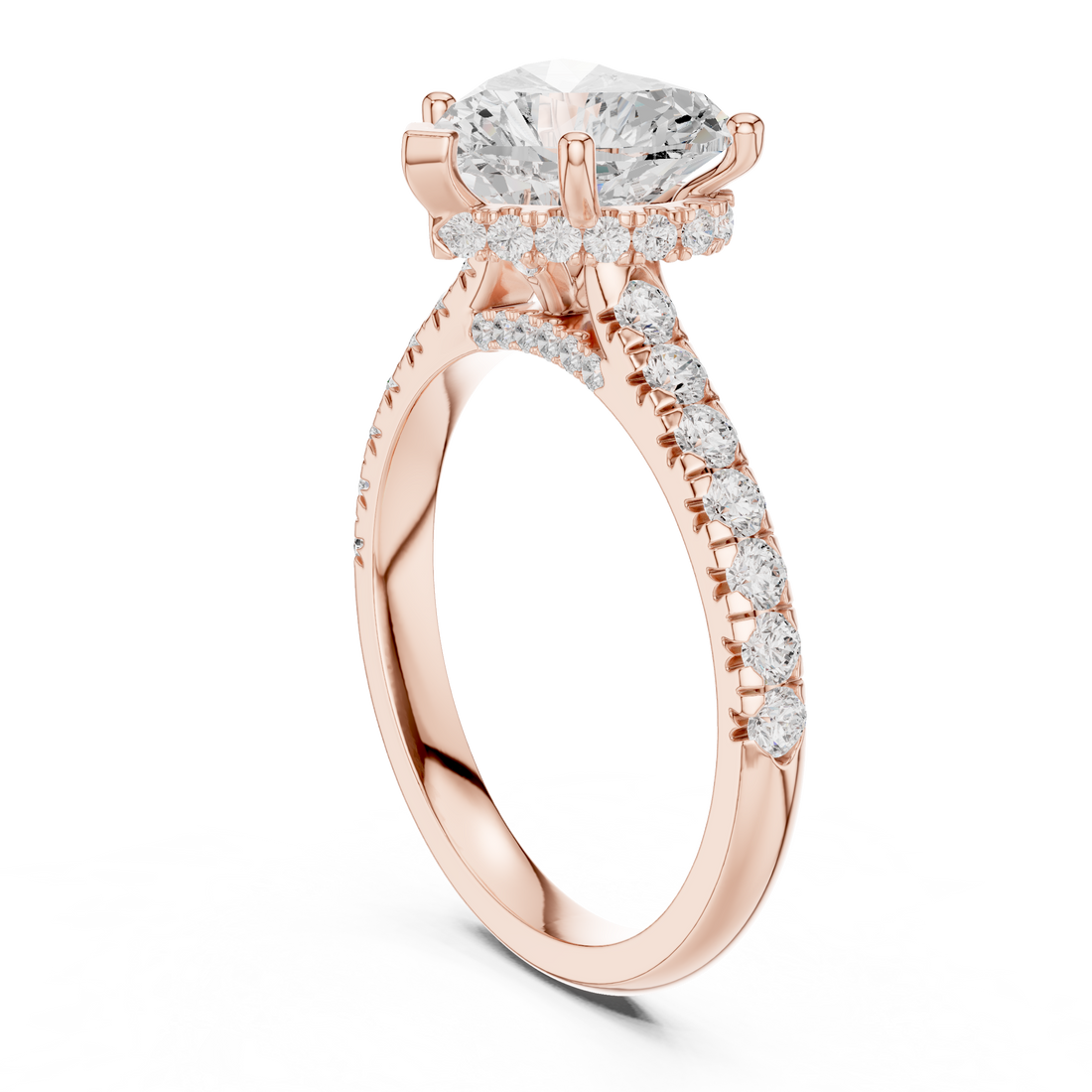 DDLR-258 - Solitaire Heart Ring - White Gold