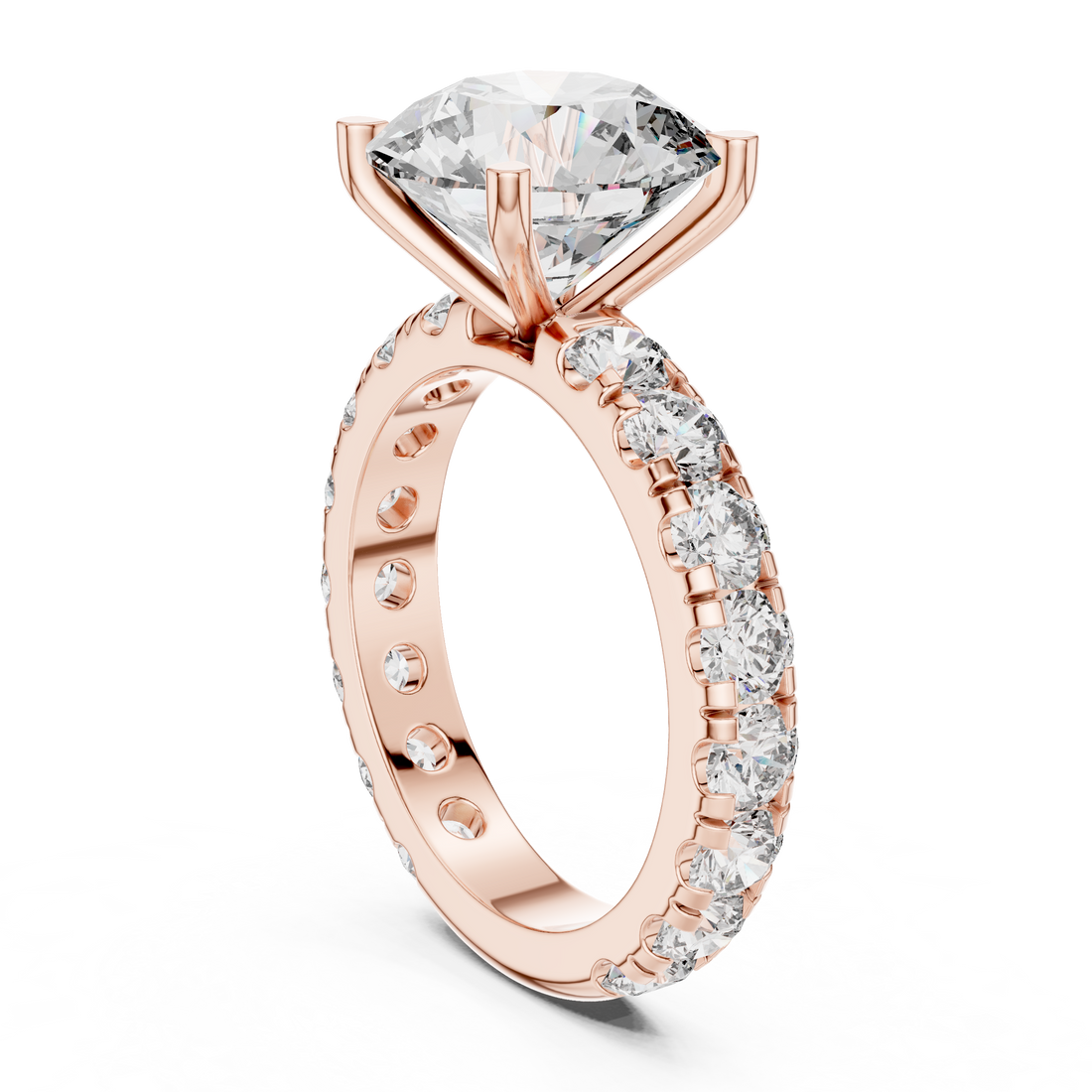 DDLR-193 - Solitaire Round Ring - White Gold