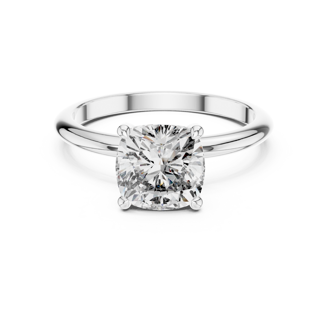 Solitaire Ring - Cushion | 9#10027L_20 - Rose Gold