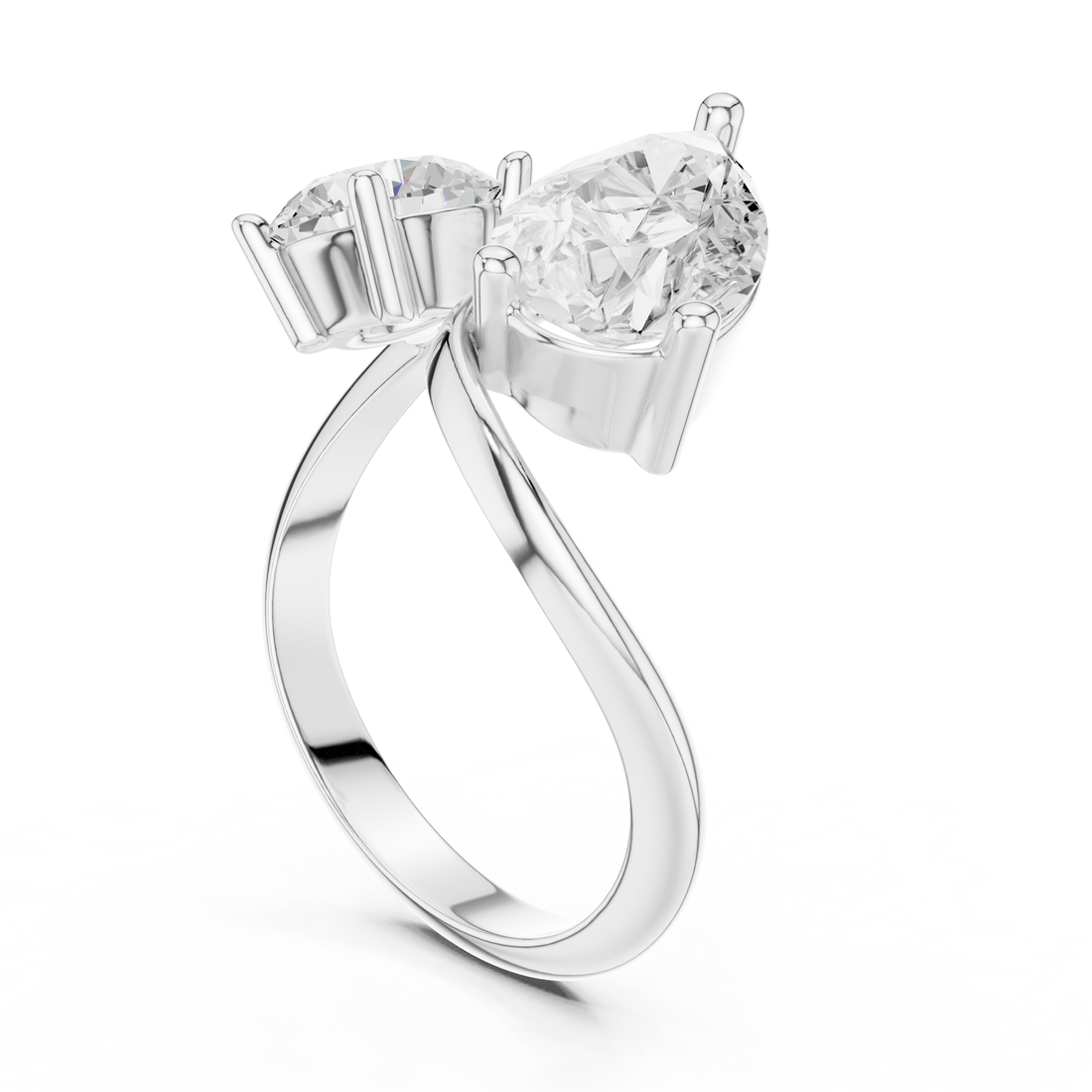 Fashion Ring - Pear | SBWR(31) - White Gold