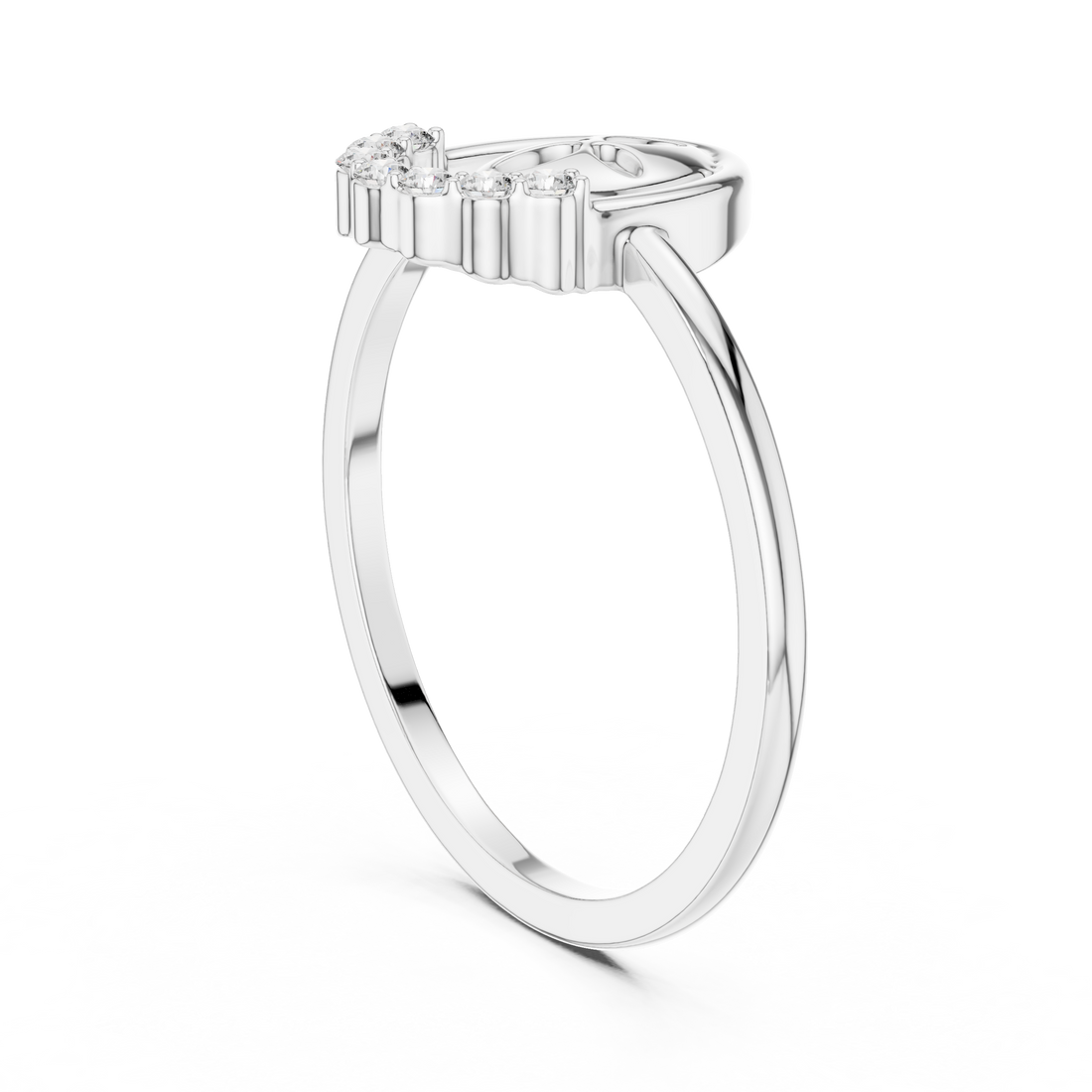 DR-6221 - Fashion None Ring - White Gold