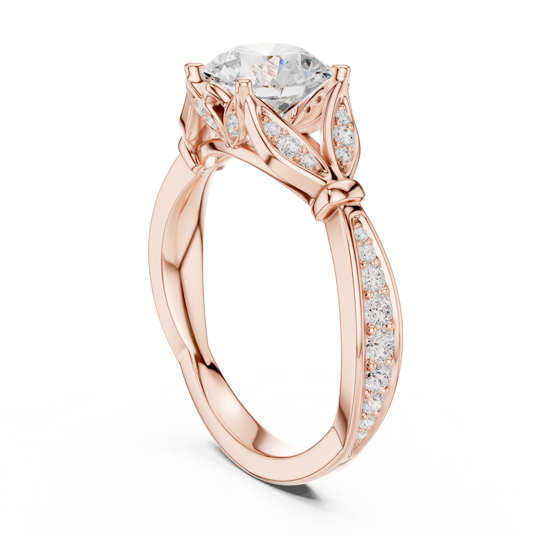 DDLR-938 - Vintage Round Ring - White Gold