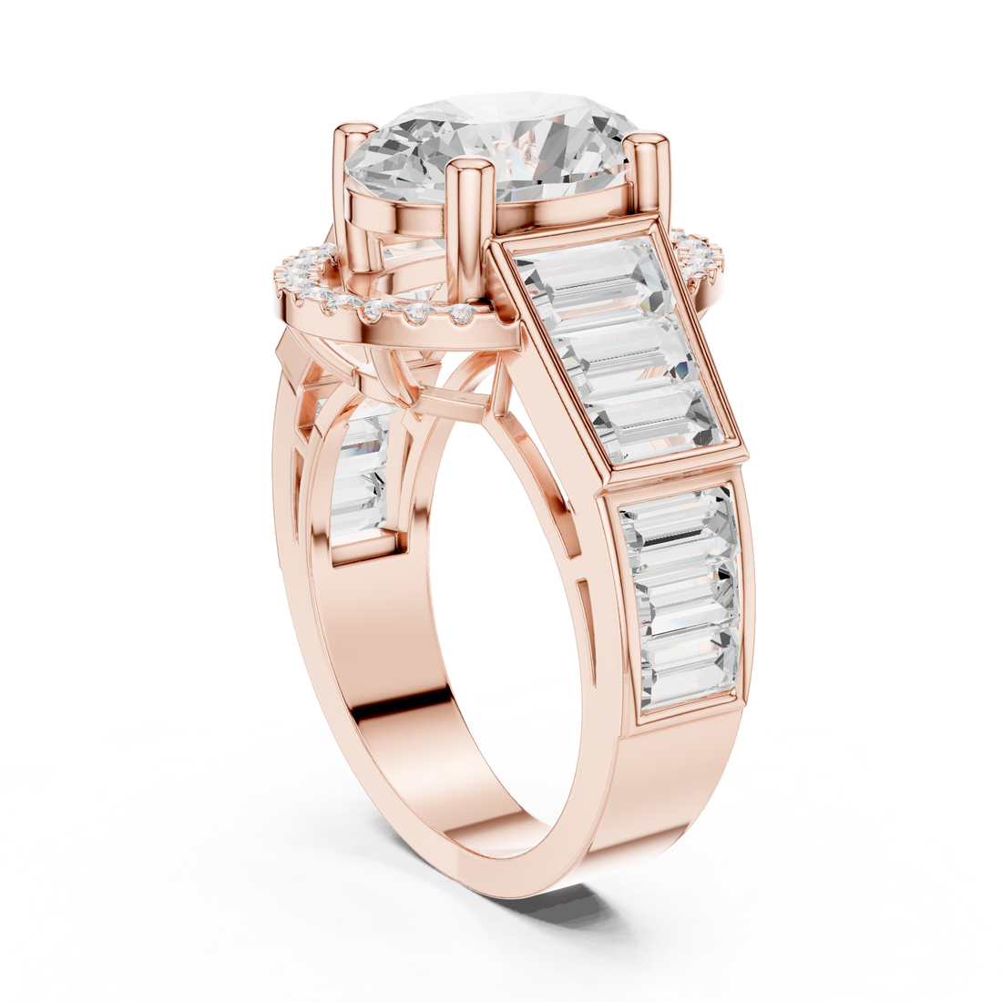 DDLR-343 - Halo Oval Ring - White Gold