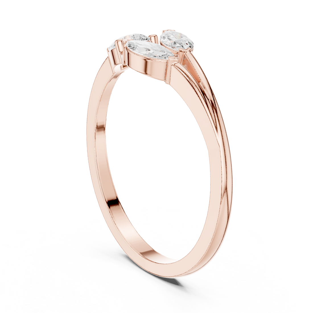 Fashion Ring - Marquise | HLR-235 - White Gold