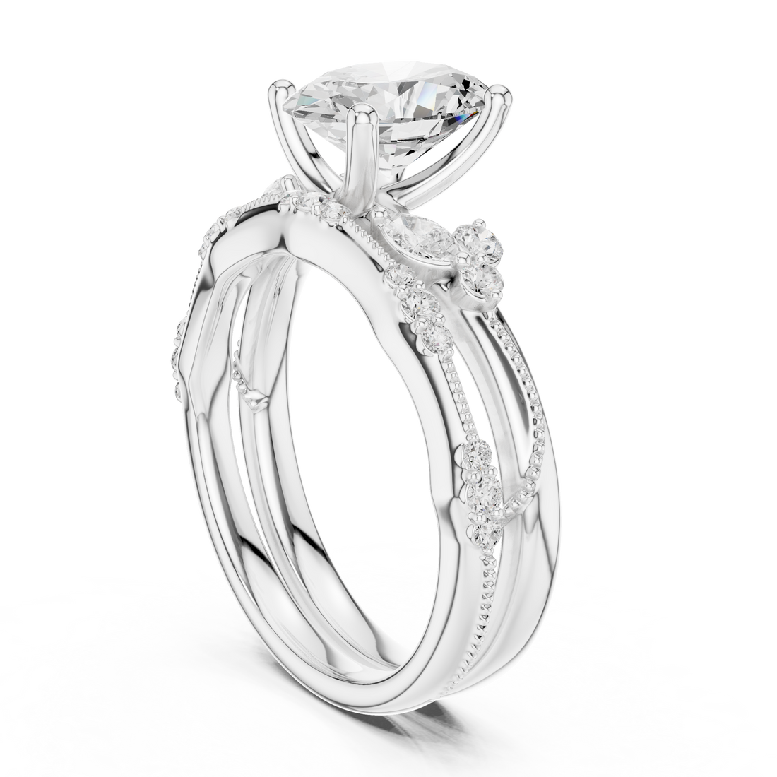 DDLR - 299 - OVAL - Solitaire Oval Ring - White Gold