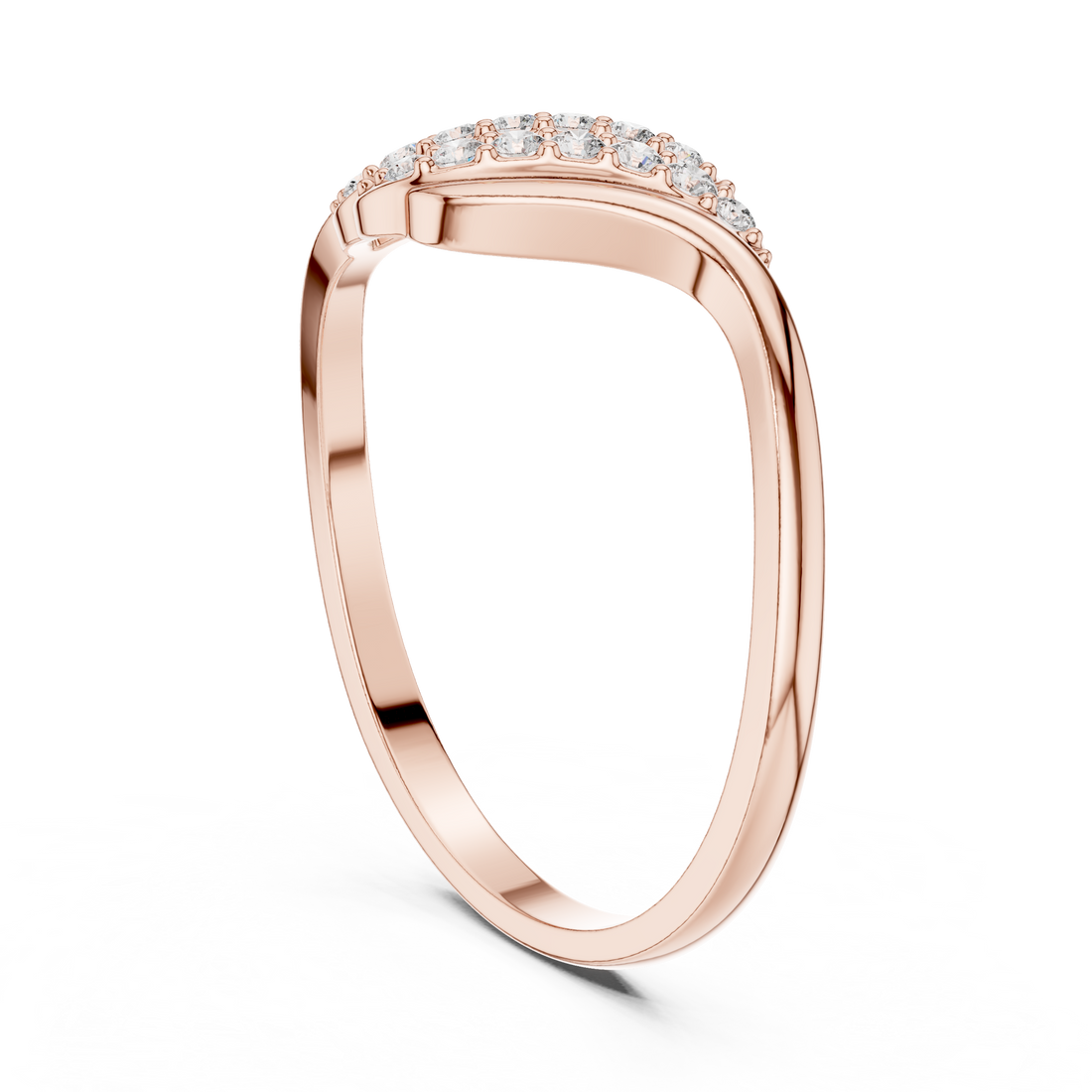 1 (189) - Fashion Round Ring - White Gold