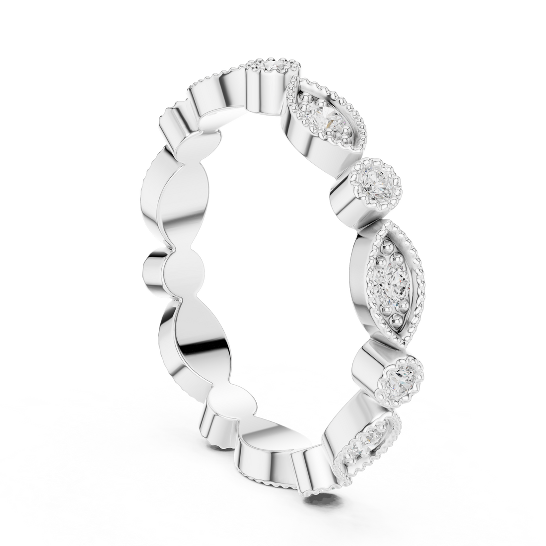 DDLR-372 - Eternity Round Ring - White Gold